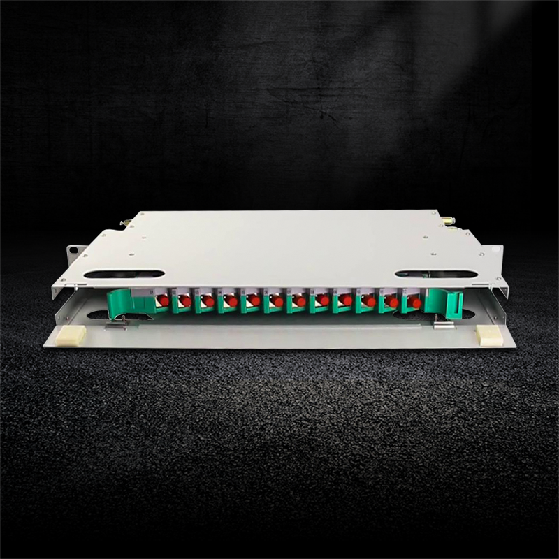 鹏迪电信单元纤盘盒熔终端12口满配odf多模光纤终端盒