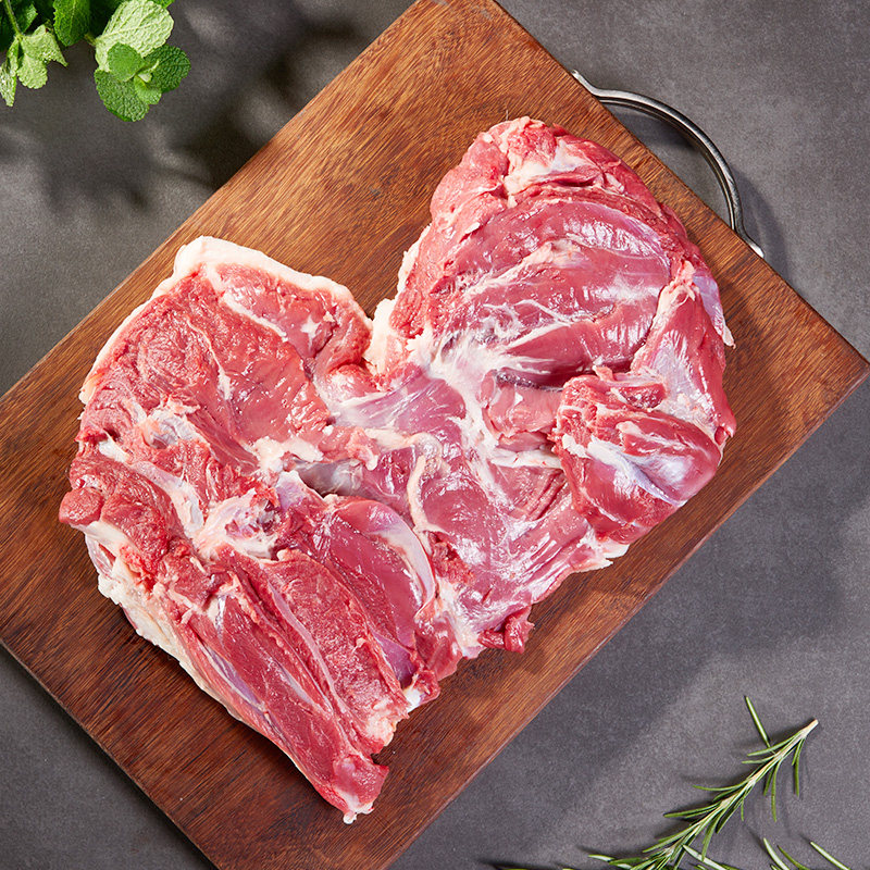 生羊肉新鲜冷冻宁夏盐池滩羊肉去骨剔骨无骨后腿肉2斤烧烤食材5