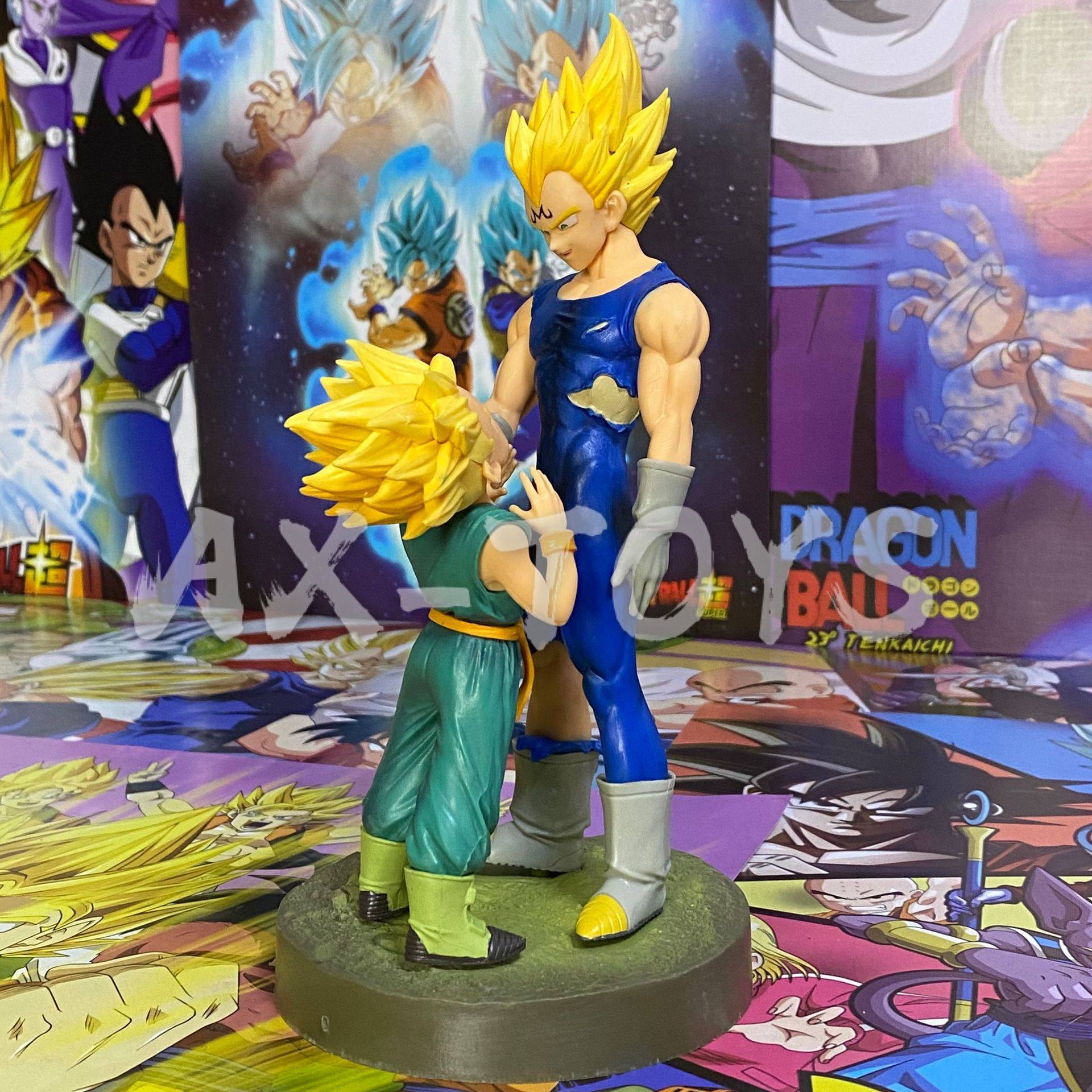 七龙珠ds场景父子超级赛亚特兰克斯贝吉塔手办模型手办