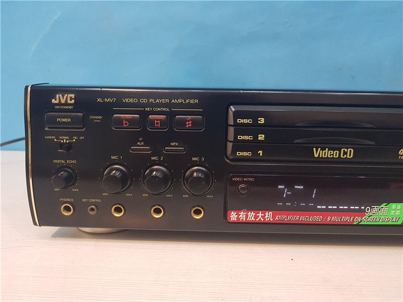 日本原装jvc杰伟世xl-mv7影碟机3碟vcd功放一体机影碟机