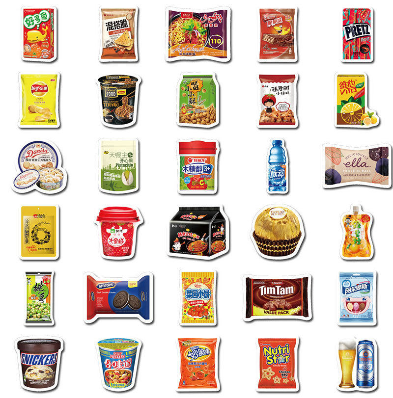 韩国ins经典零食手账贴纸手机ipad水杯diy贴纸