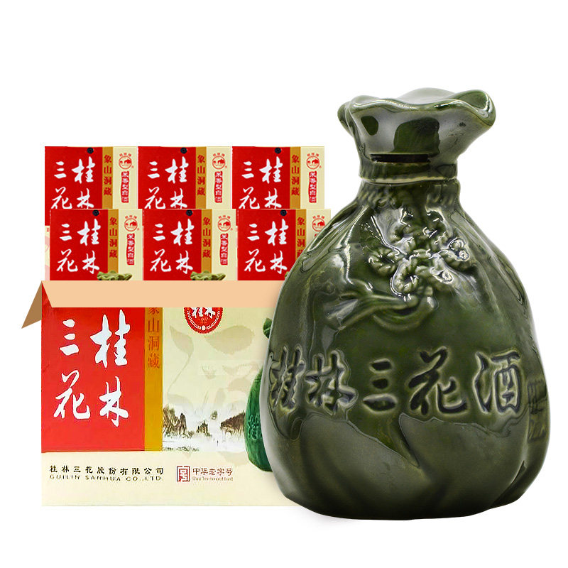 桂林酿造广西500ml白酒香型国产粮食三花52度国产白酒