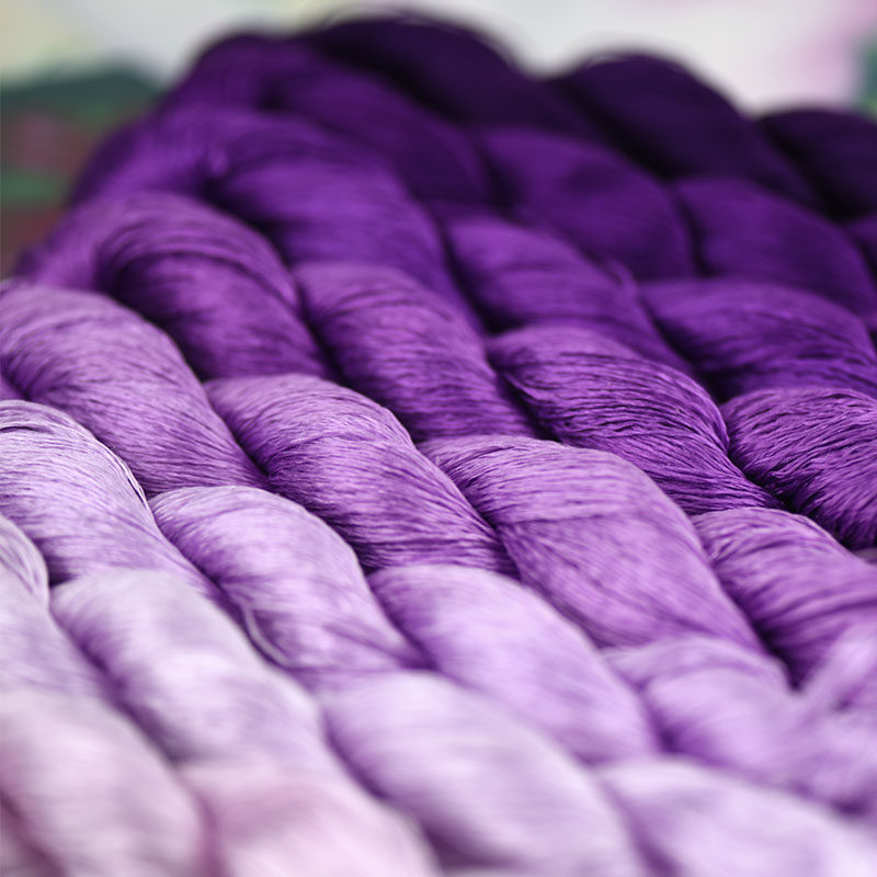 手工苏绣缠花绒花湘绣桑蚕蚕丝绣花线真丝丝绣线