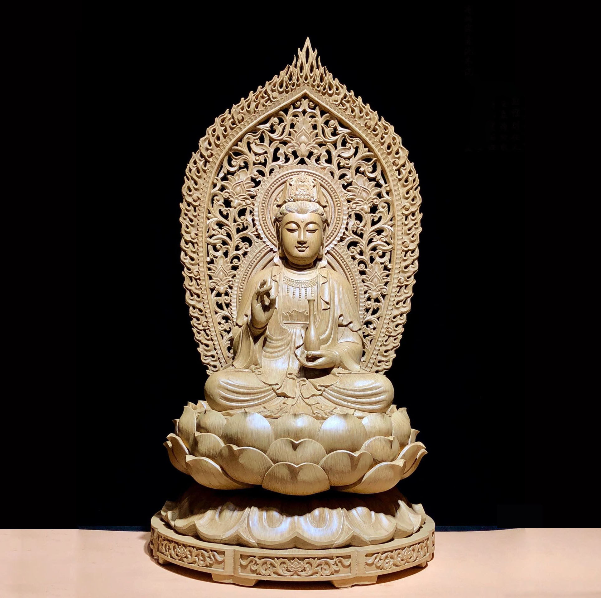 自在在沉海南观士音木雕香木观音菩萨佛像人物木雕