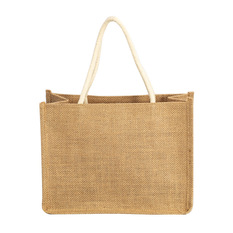 手提袋麻布饭盒便当包便当diy改造布袋购物黄麻购物袋