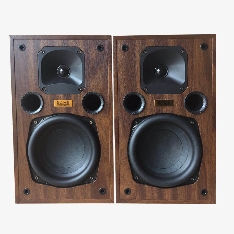 英国进口原装ae 100 发烧hifi音箱6寸三分频监听家用木质书架音响