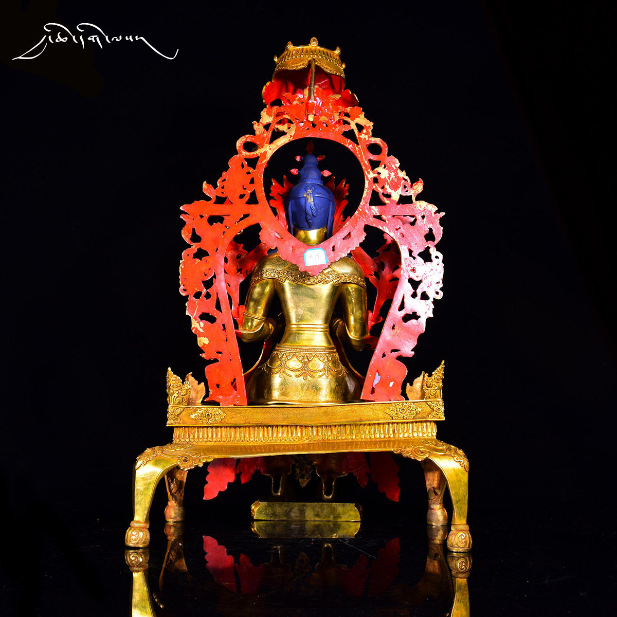 强巴佛像尼泊尔手工2尺铜全鎏金弥勒藏传密宗摆件