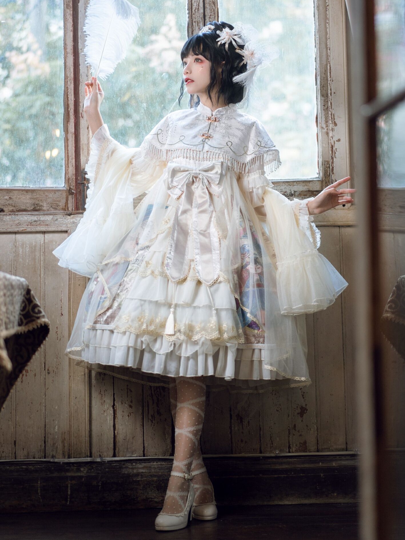 精卫填海二型三木木偶原创jsk洛丽塔中华风复古lolitalolita洛丽塔