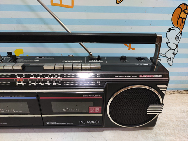 收录机日本原装进口二手jvcrcw40双卡功能正常使用收录机