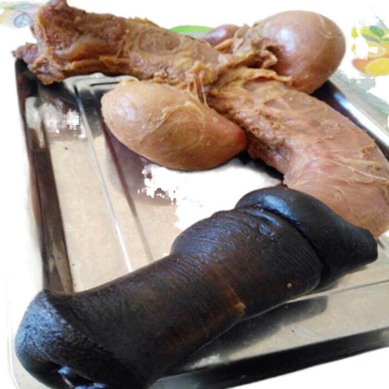 新鲜熟驴鞭带五香即食特大三宝鞭整套包邮泡驴肉