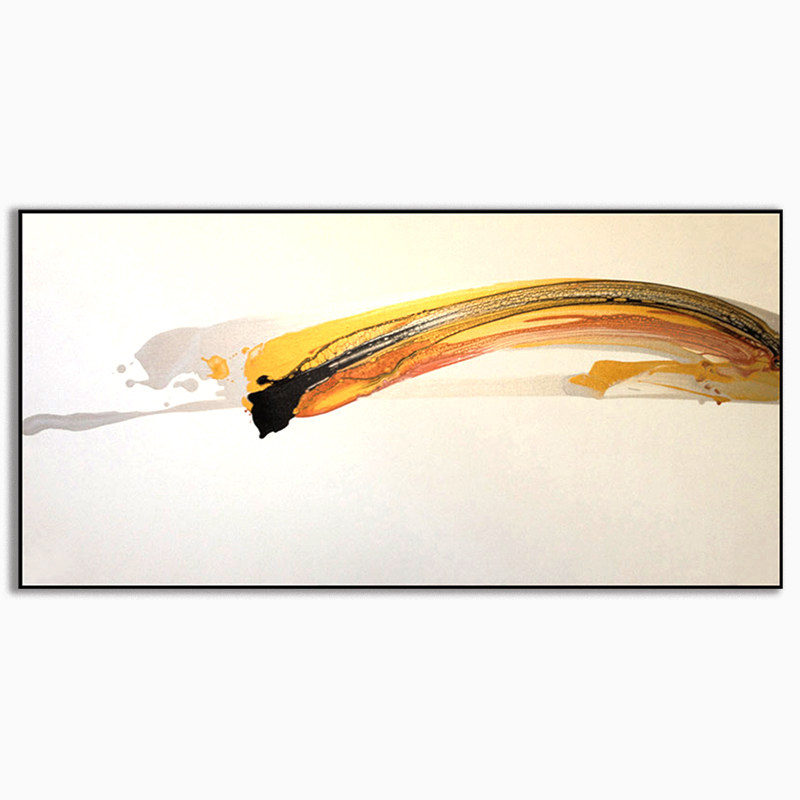 油画手绘横版客厅抽象沙发背景装饰装饰画画艺术油画