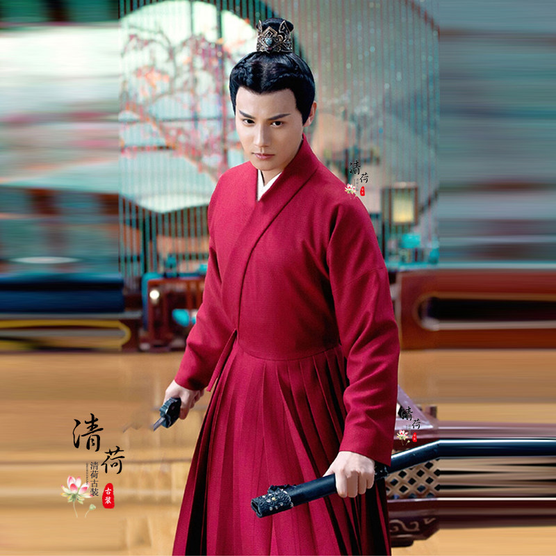 客服影视古装琉璃美人煞同款男汉红色侠客剑客民族服装