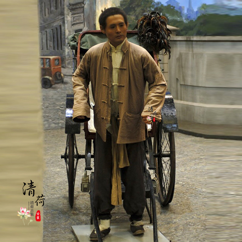 古装影视民国黄包车夫上海滩打手老百姓八路群演民族服装