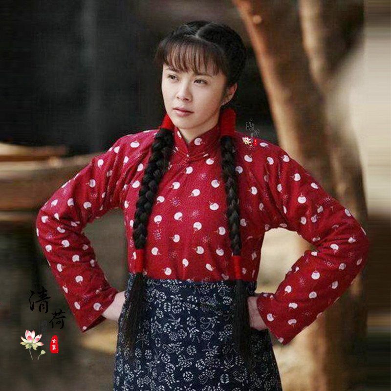 影视古装民国国风阿庆嫂同款老百姓村姑棉麻群演民族服装