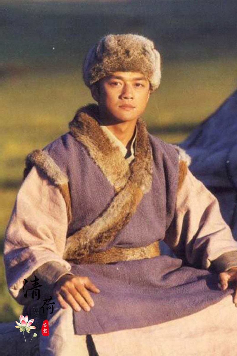 古装同款影视射雕英雄传郭靖李亚鹏蒙古袍男武侠演出服民族服装