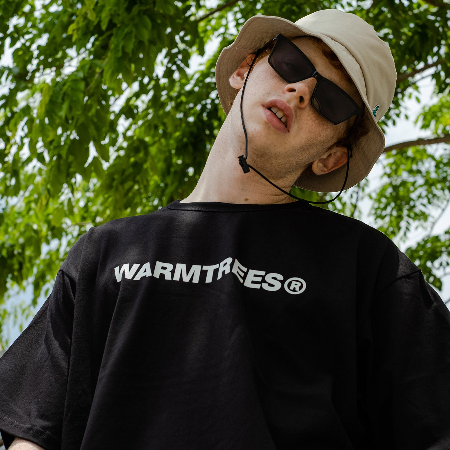 WARMTREES品牌LOGO印花男 休闲短袖纯棉宽松基础款T恤潮流