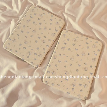 ins blue floral rabbit 360-degree rotating iPad10 protective case 2022 new model ເຫມາະສໍາລັບ Apple iPad 10.2-inch mini6 tablet Air4/5 protective case pro female soft 9.7 with pen slot