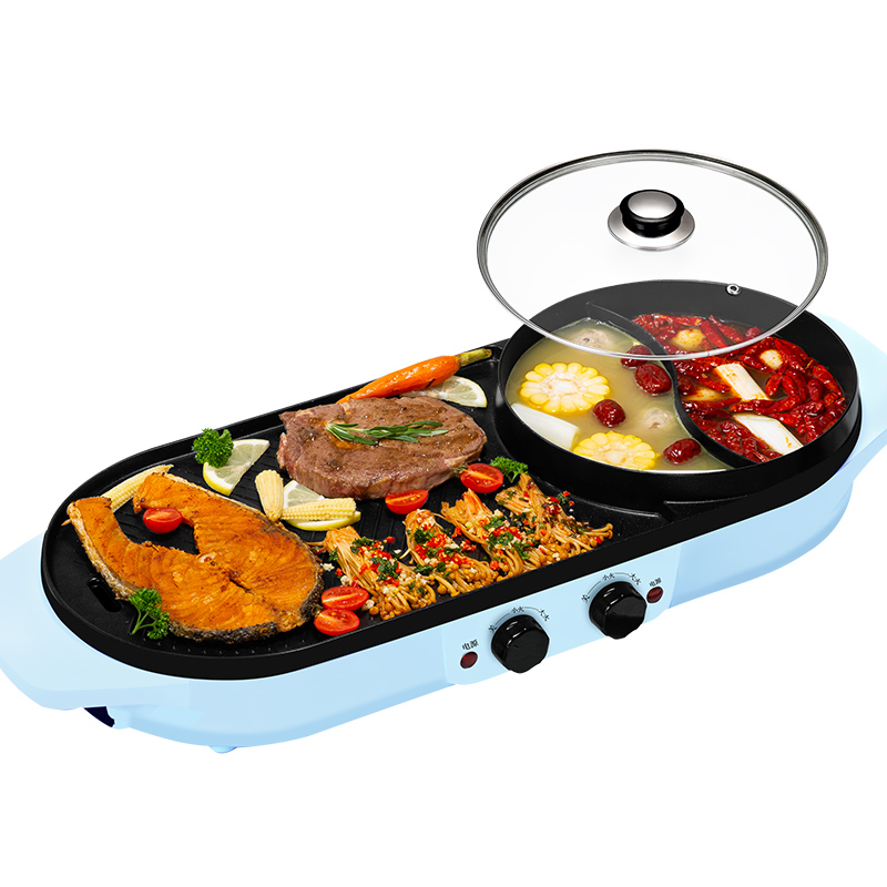 尚烤佳多功能烤涮一体锅家用分离式电烧烤炉电烤盘可拆洗电火锅锅