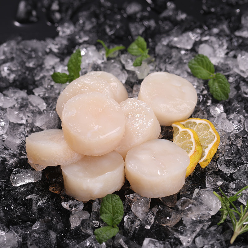 带子冷冻扇贝海鲜特大新鲜贝丁鲜贝冻冰贝柱扇贝柱