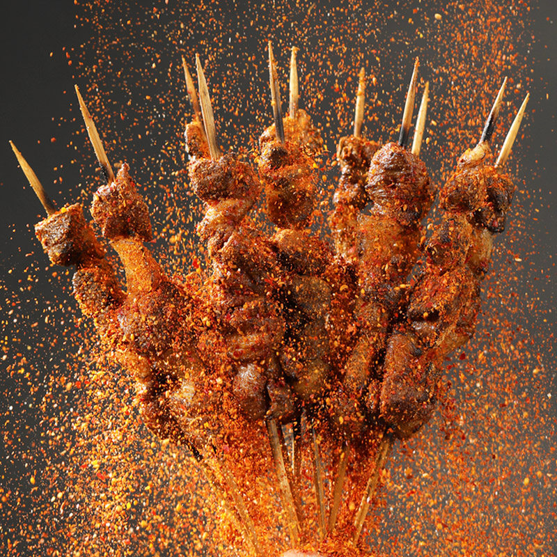 羊肉新鲜羊肉串半成品原味大串户外烧烤食材套餐羊肉串