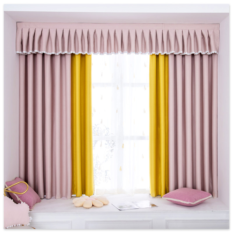 窗帘头幔帘头窗幔自粘款式魔术飘窗配饰成品定制窗帘