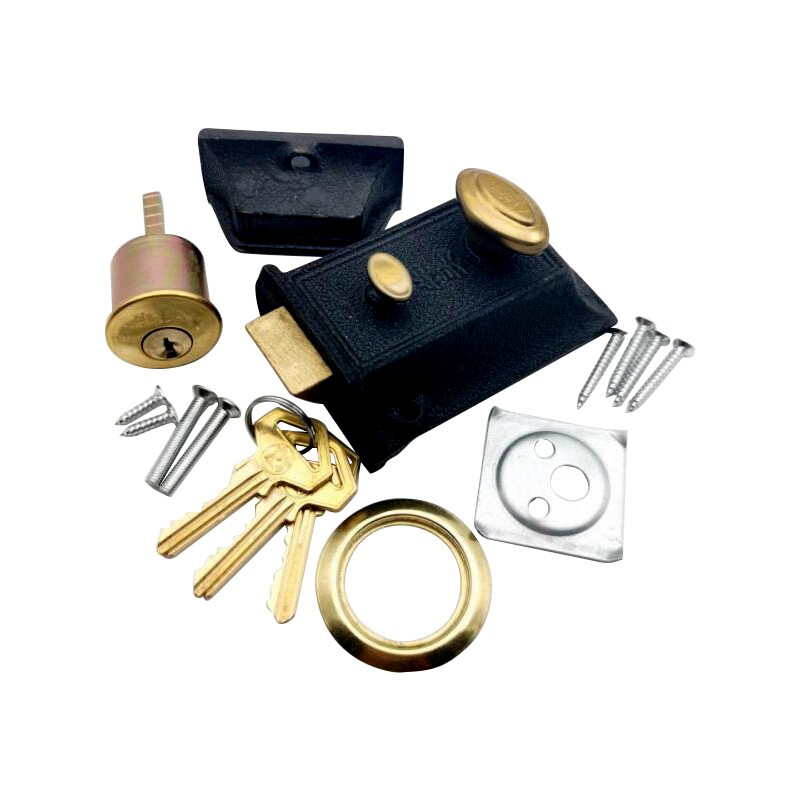 上海求精双狗牛头牌老式双保险锁二保险牛头锁弹子传统房门锁