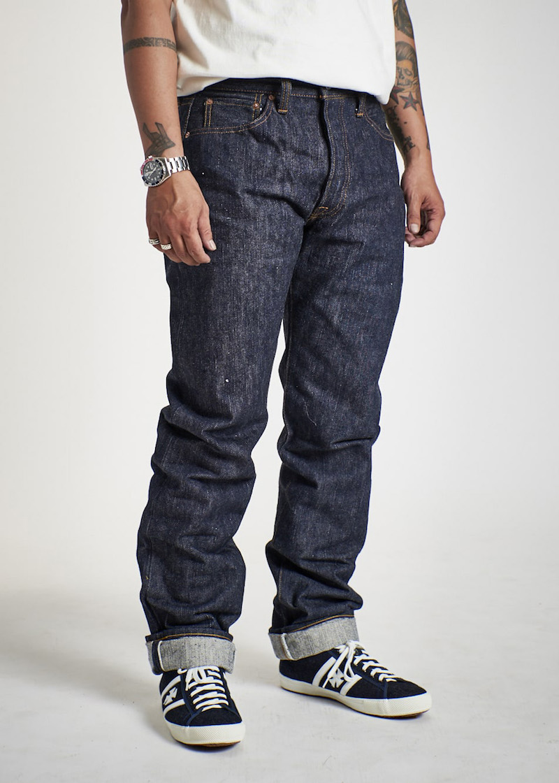 官方代理samurais710xxbk17oz复古修身锥形中腰牛仔裤牛仔裤