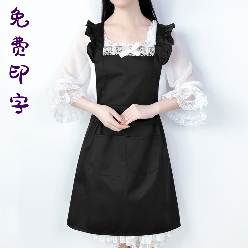 围裙定制工作服美甲日式茶店时尚高档围裙
