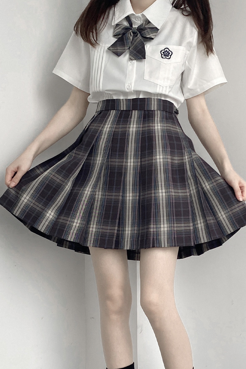 微黑校供百褶裙制服jk学院格裙jk百搭正版cosplay女装