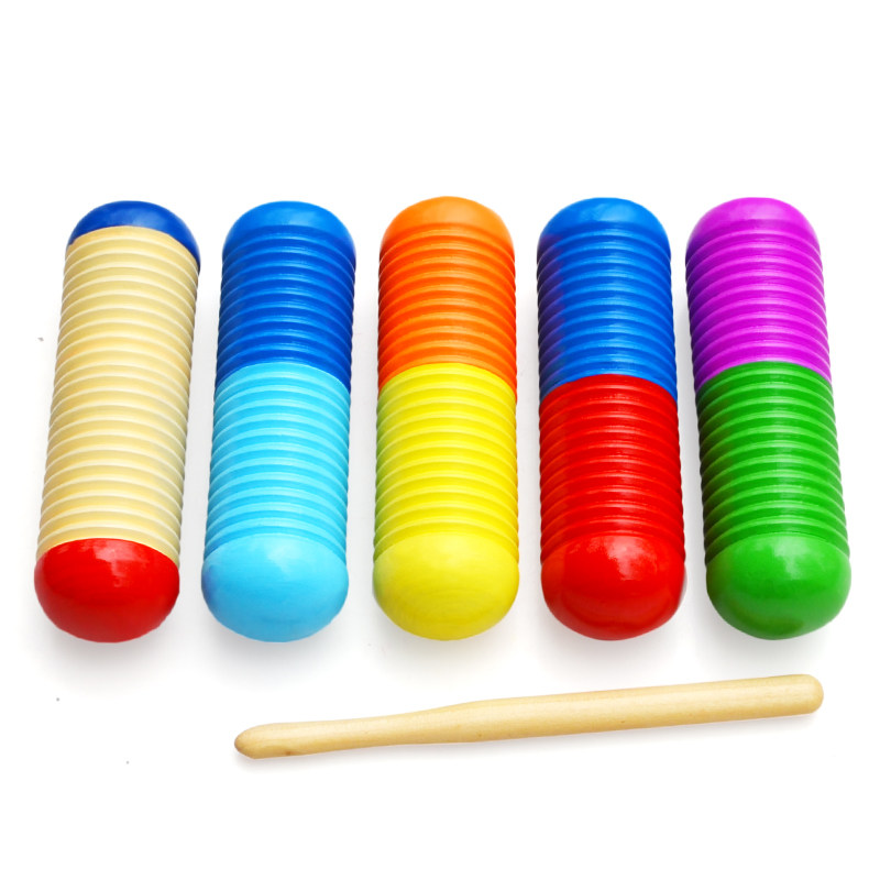 蛙鸣木鱼打击乐器奥尔夫器响筒沙桶幼儿园儿童教具梆子打击乐器