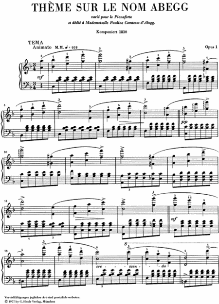 钢琴舒曼亨乐variationsabeggschumann乐谱原版德国henle艺术类原版书