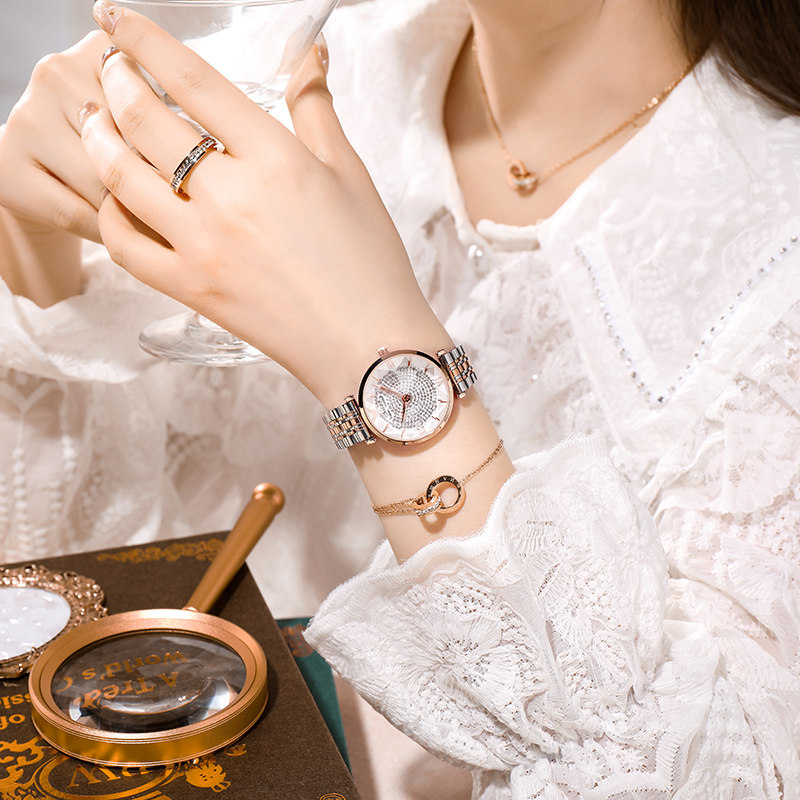 满天星ido满钻轻奢小众正品名牌手表女士2021年国产腕表