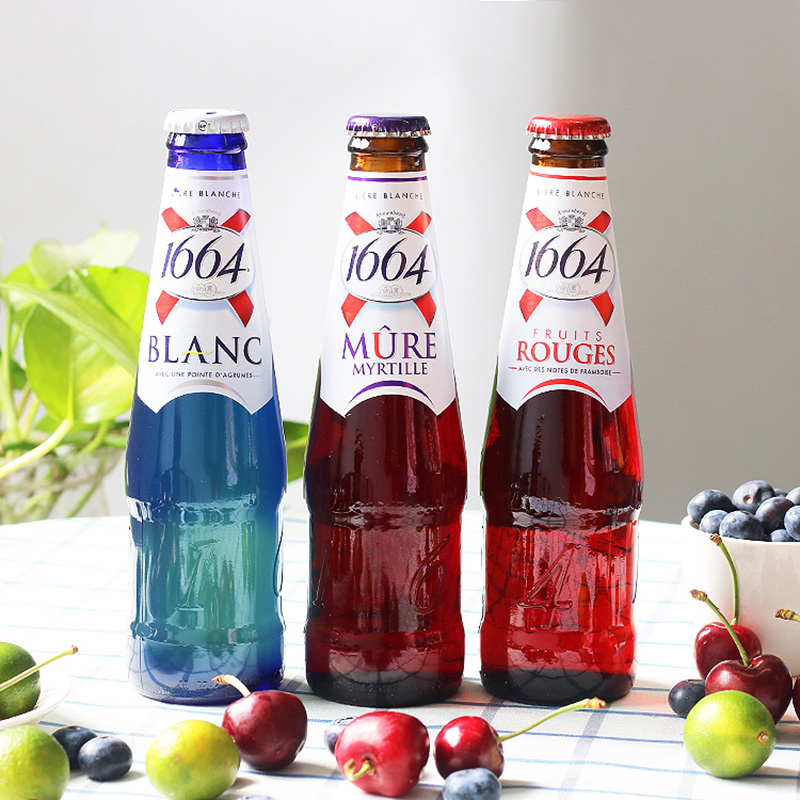 1664法国进口白啤果玫瑰百香果蓝莓精酿多口口味啤酒