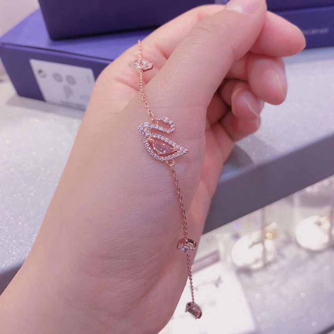 swarovski施华洛世奇手链七夕夏季天鹅动物新隐形隐形磁扣手链