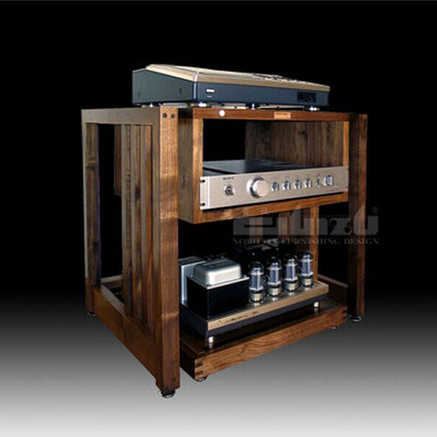 贵族木艺wes-3a维特单三层三层声学调节腔室功放音响脚架