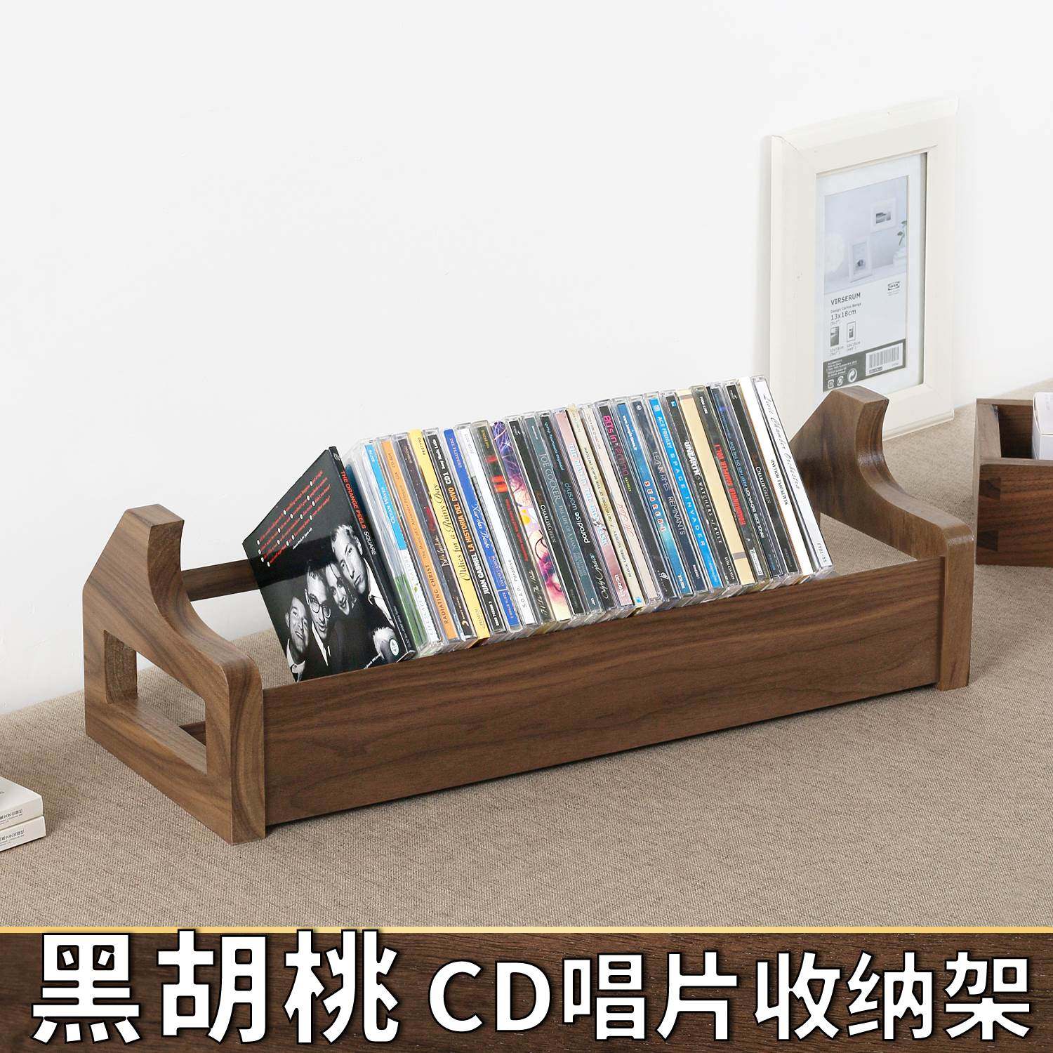 实木桌面cd收纳ps5游戏碟片展示架dvd蓝光cd架