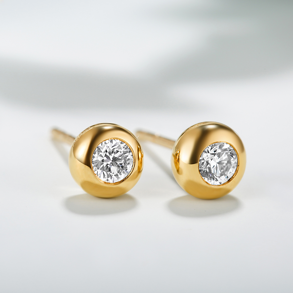 钻石meluxe18k金钻石耳钉泡泡耳环耳饰正品耳饰