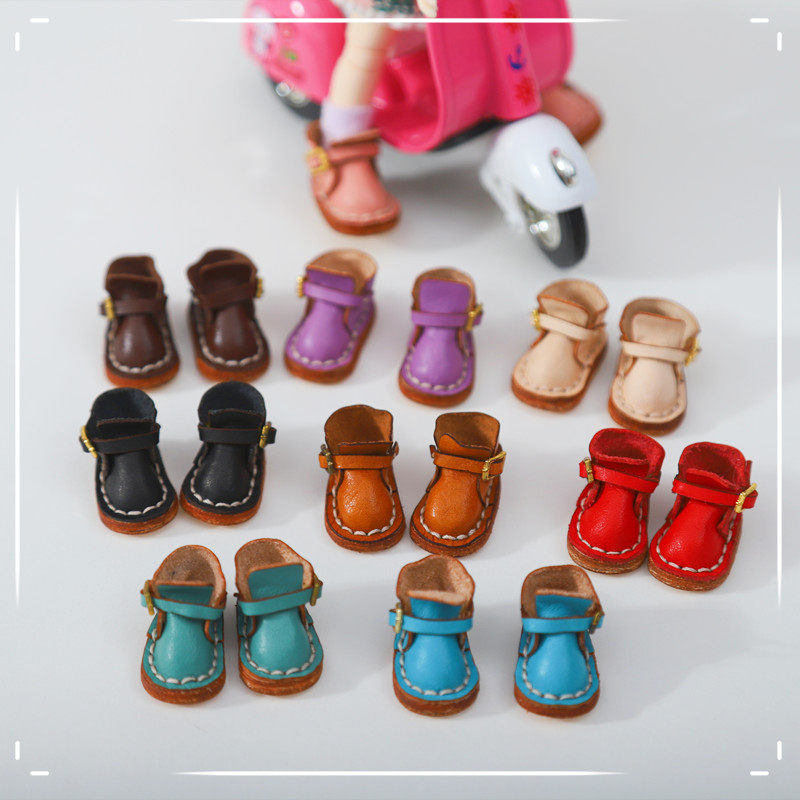 ob11娃鞋牛皮高筒靴鞋子gsc素体12分bjd娃娃bjd娃娃