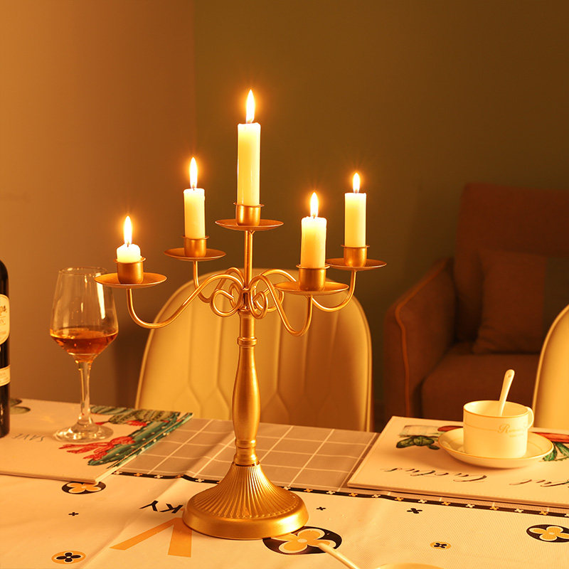 简约蜡烛烛台摆件家用客厅西餐餐桌周年烛光烛台