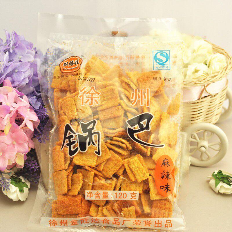 徐州特产食品锅巴120g5袋油炸膨化小吃零食膨化食品
