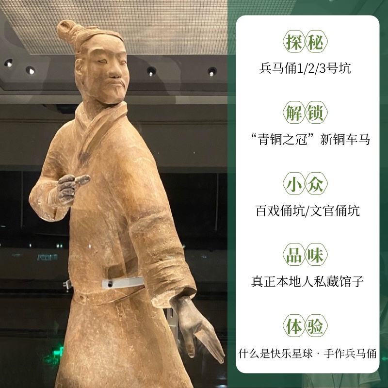 西安兵马俑一日游纯玩秦始皇陵铜车马馆讲解含门票长恨歌亲子小团