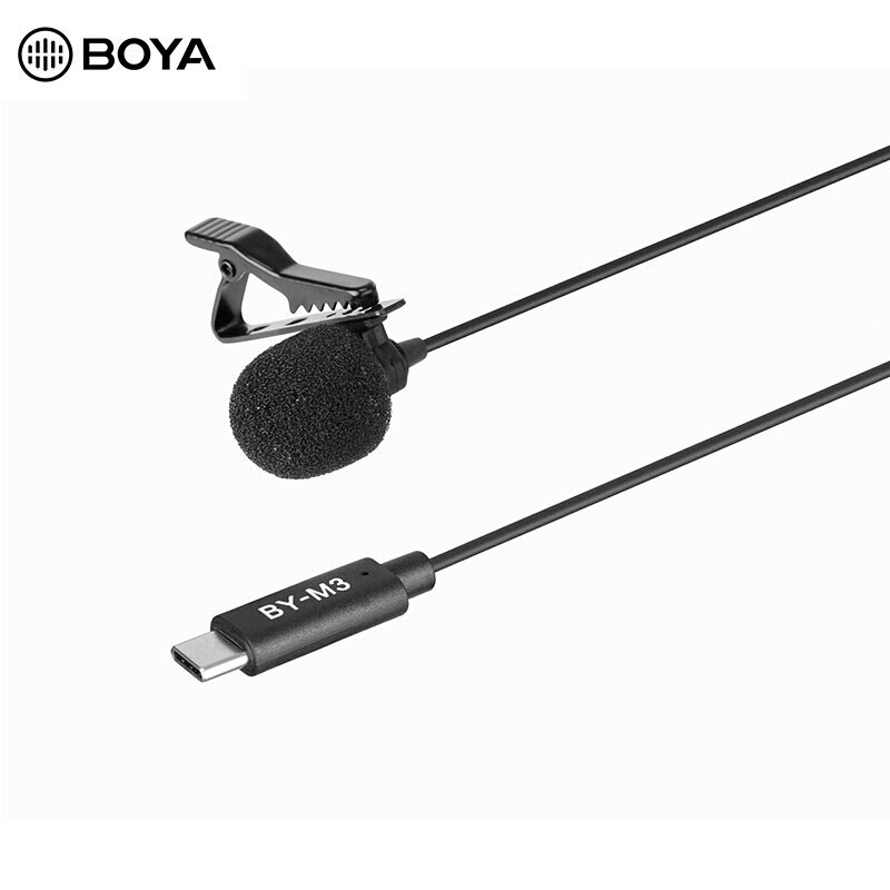 博雅boyam3领夹麦克风安卓type-c直播拍摄收录麦克风
