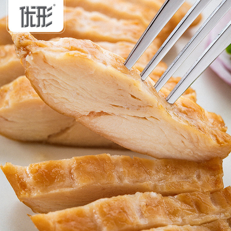 u优形鸡胸肉凤祥食品浓郁烟熏味6袋共600g代餐即食优型优行旗舰店