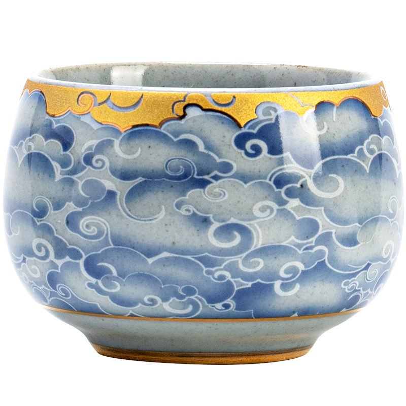 青云杯单杯云纹祥云家用茶具功夫茶功夫主人揽月茶杯