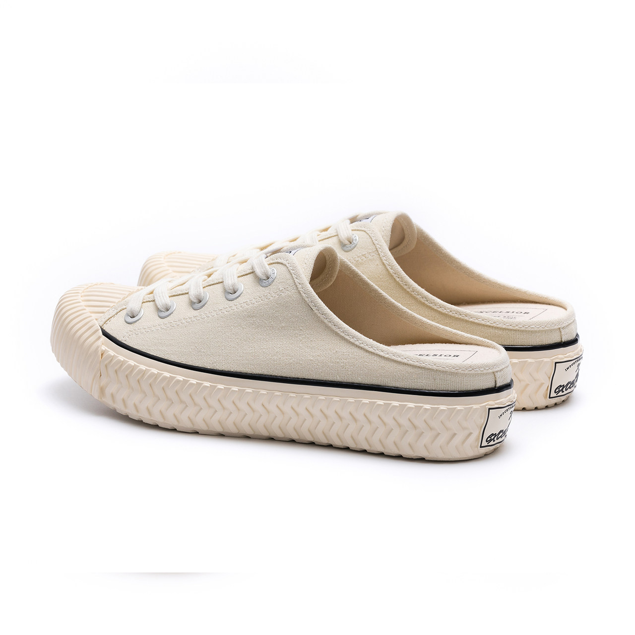 excelsior韩国饼干鞋女新款厚底休闲鞋半拖帆布布鞋帆布鞋