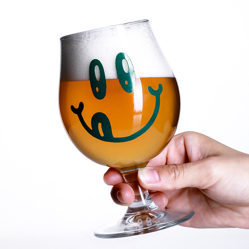 欧米尼珀罗omnipollo笑脸杯精啤酒杯郁金香玻璃杯进口限量酒杯