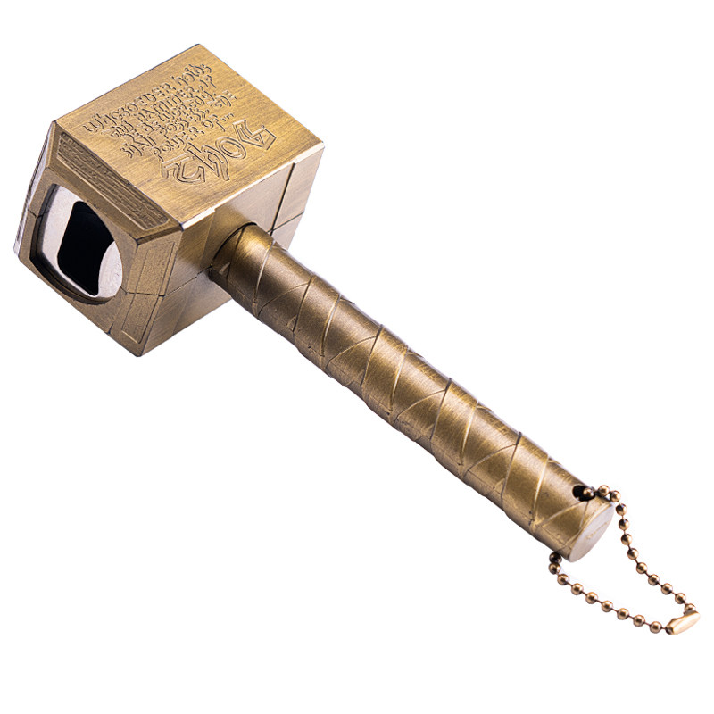 网红复古雷神之锤创意啤酒开瓶器个性磁吸开瓶器