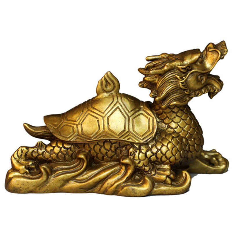 抖音新款纯铜开光八卦龙龟香炉家居摆件