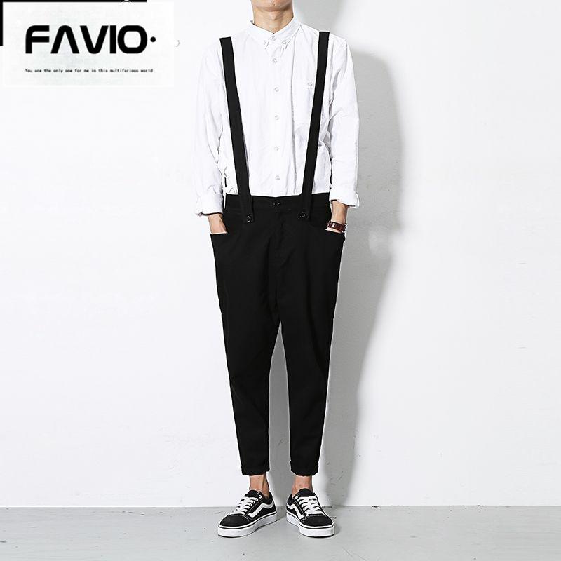 复古民国国风背带裤男哈伦衣服韩版潮流夏天休闲裤