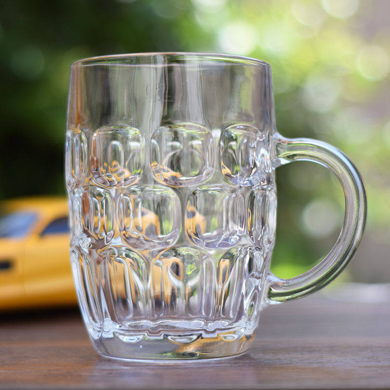 4只560ml19大号菠萝啤酒杯家用玻璃玻璃杯杯子套装酒杯